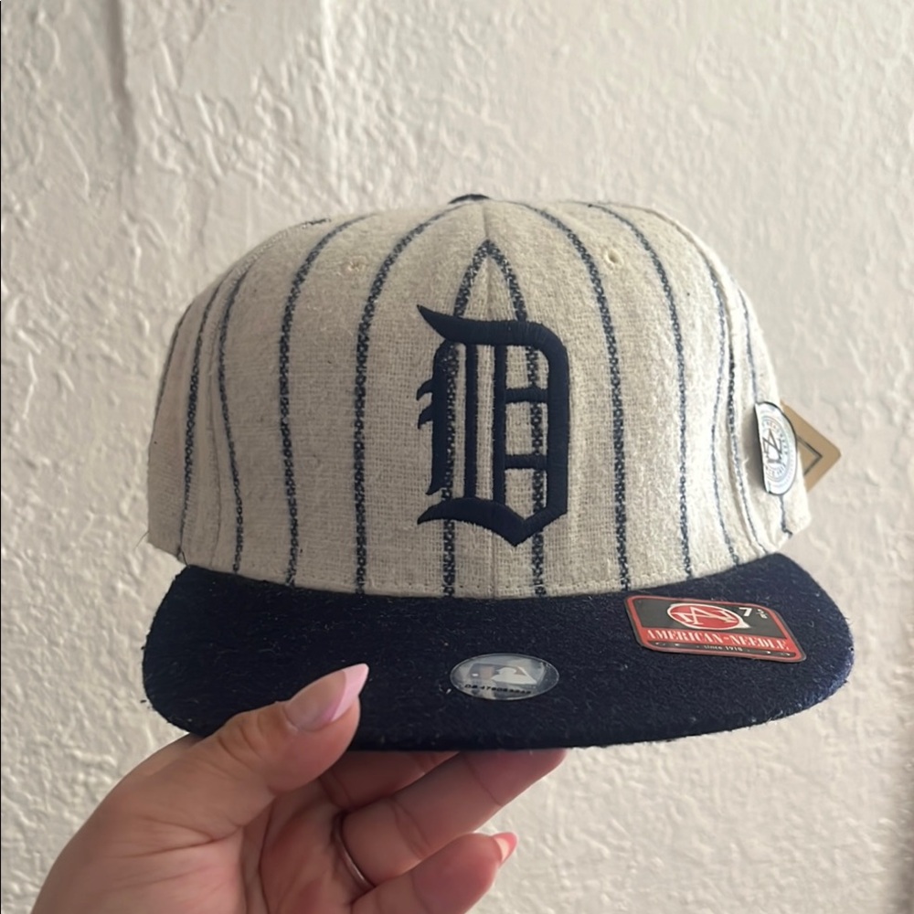 Striped Baseball Cap with Logo